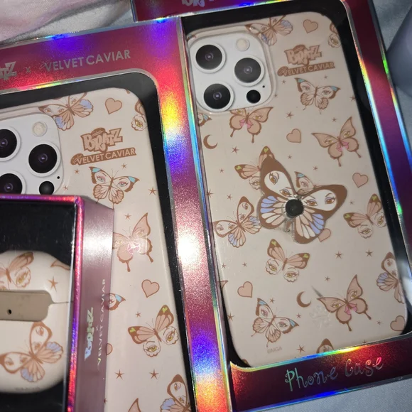Velvet Caviar Butterfly Phone Case - Cream